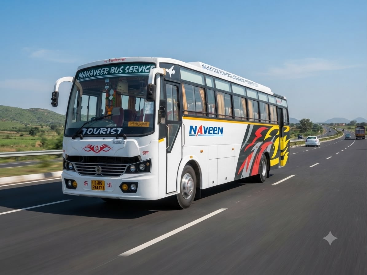 Tourist coach on an open highway